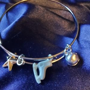 Wrap Bracelet w/ 3 Charms: Skate, Star & Jingle.